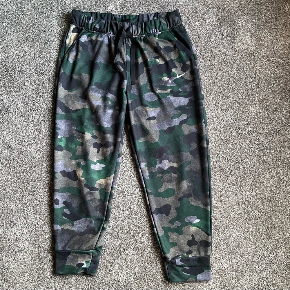 Nike Icon Clash Dri-Fit 7/8 Jogger Pants Women's Sz M In Green Camo - Picture 5 of 9